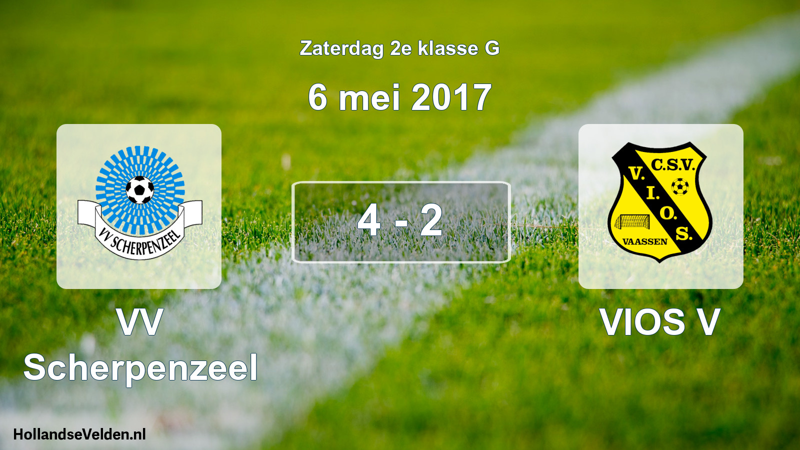 Total number of matches played: VV Scherpenzeel - VIOS V 4 - 2 (6 May 2017)