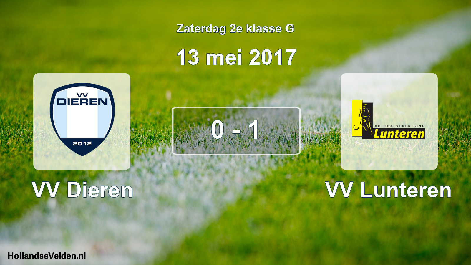 Total number of matches played: VV Dieren - VV Lunteren 0 - 1 (13 May 2017)