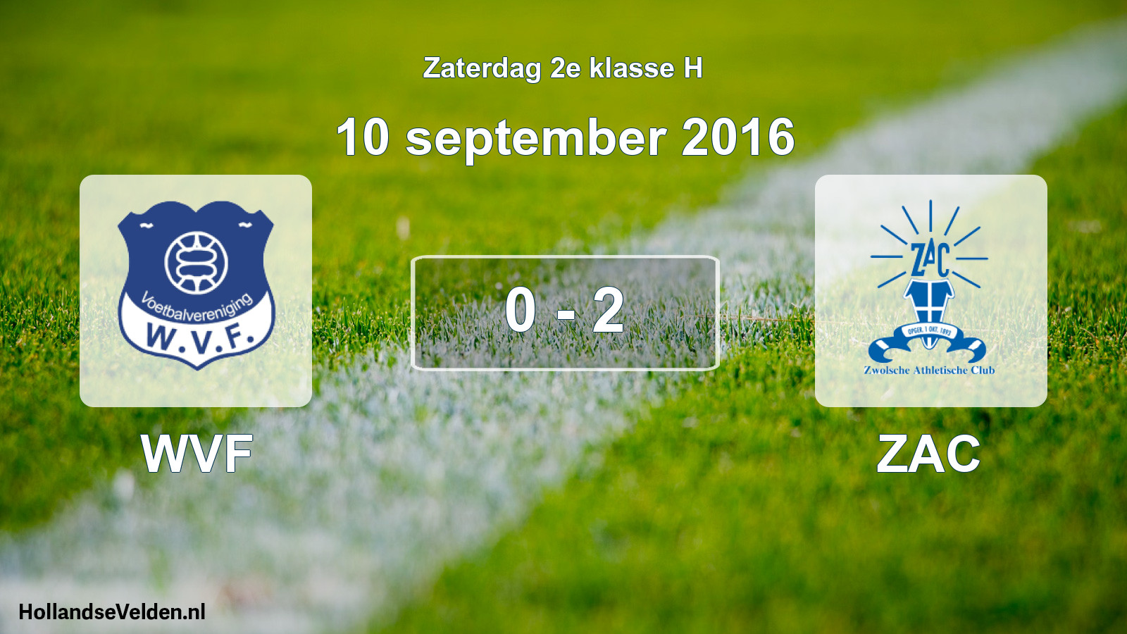 Total number of matches played: WVF - ZAC 0 - 2 (10 September 2016)