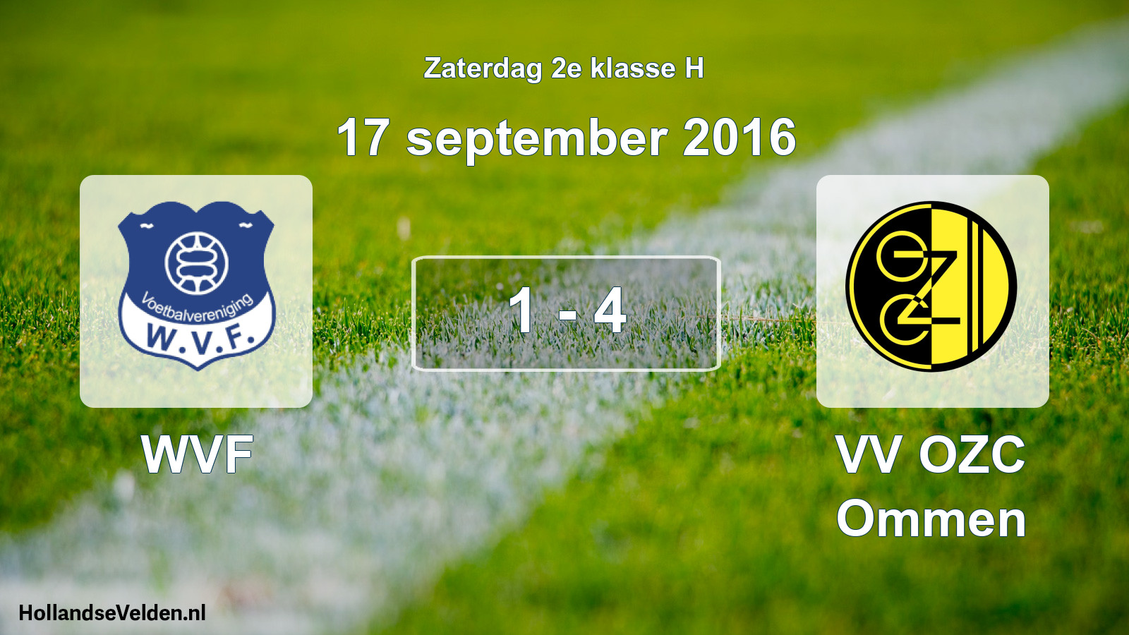 Total number of matches played: WVF - VV OZC Ommen 1 - 4 (17 September 2016)