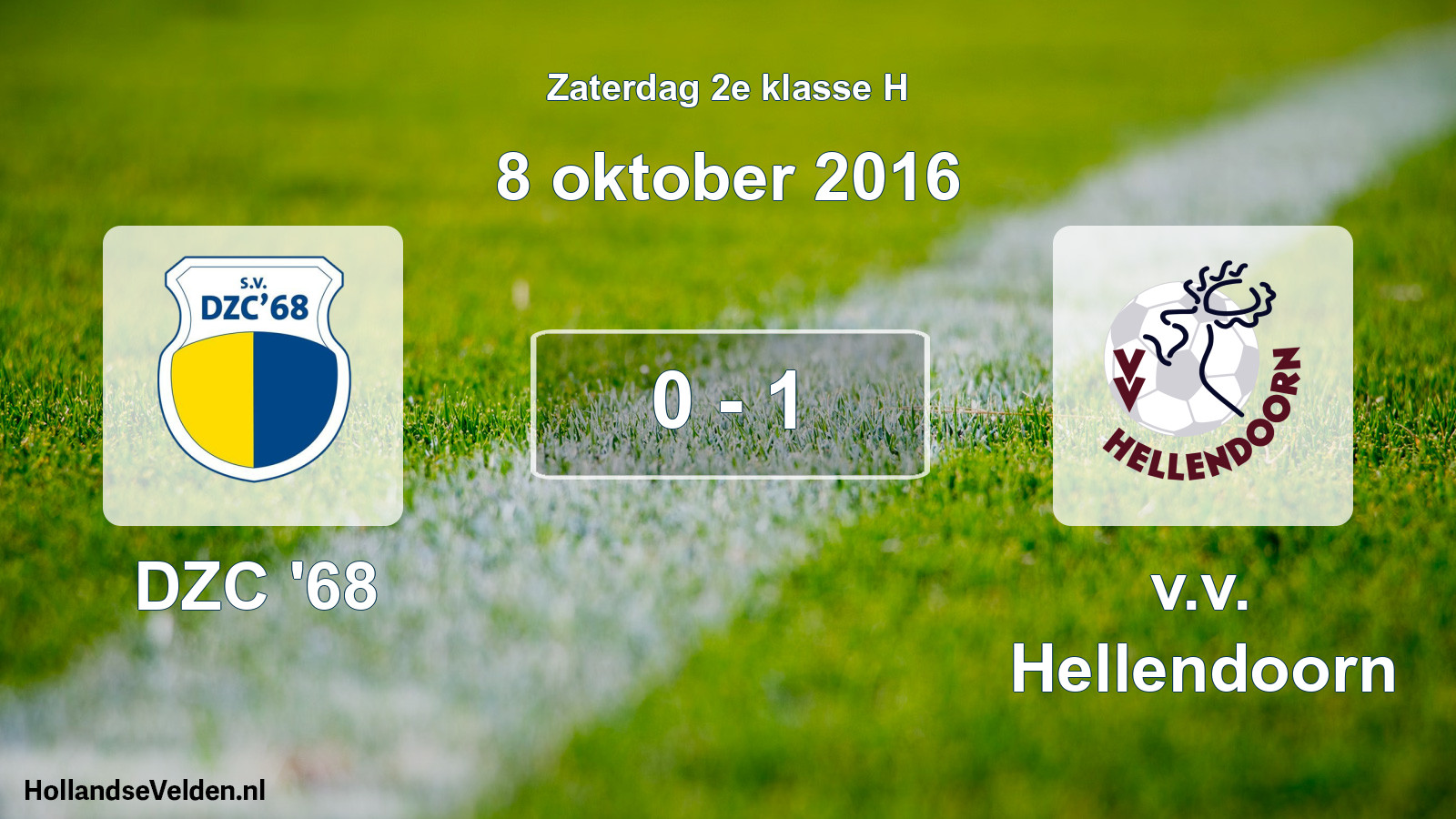 Total number of matches played: DZC '68 - v.v. Hellendoorn 0 - 1 (8 October 2016)