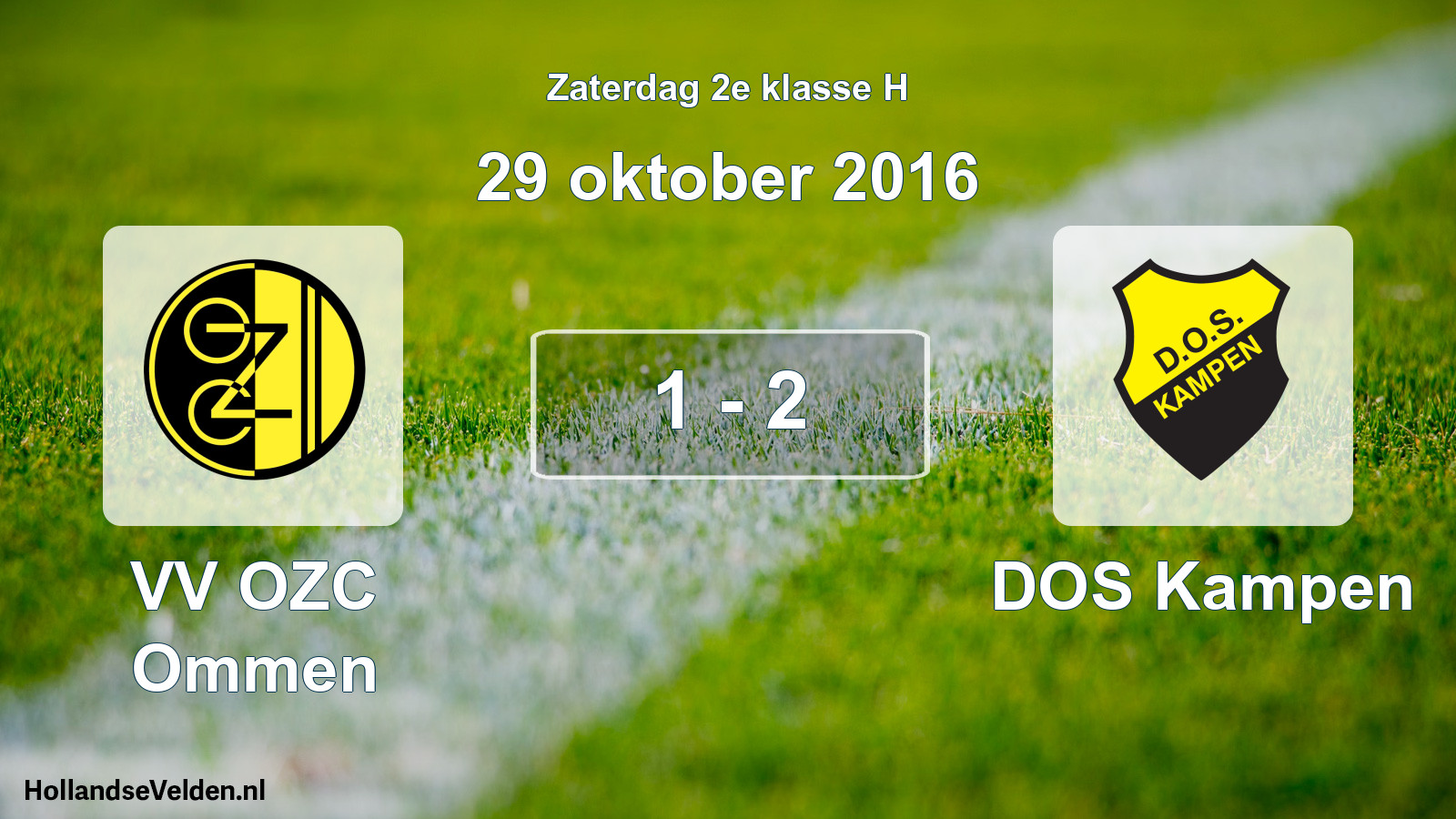 Total number of matches played: VV OZC Ommen - DOS Kampen 1 - 2 (29 October 2016)