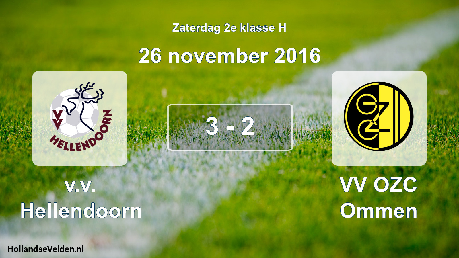 Total number of matches played: v.v. Hellendoorn - VV OZC Ommen 3 - 2 (26 November 2016)