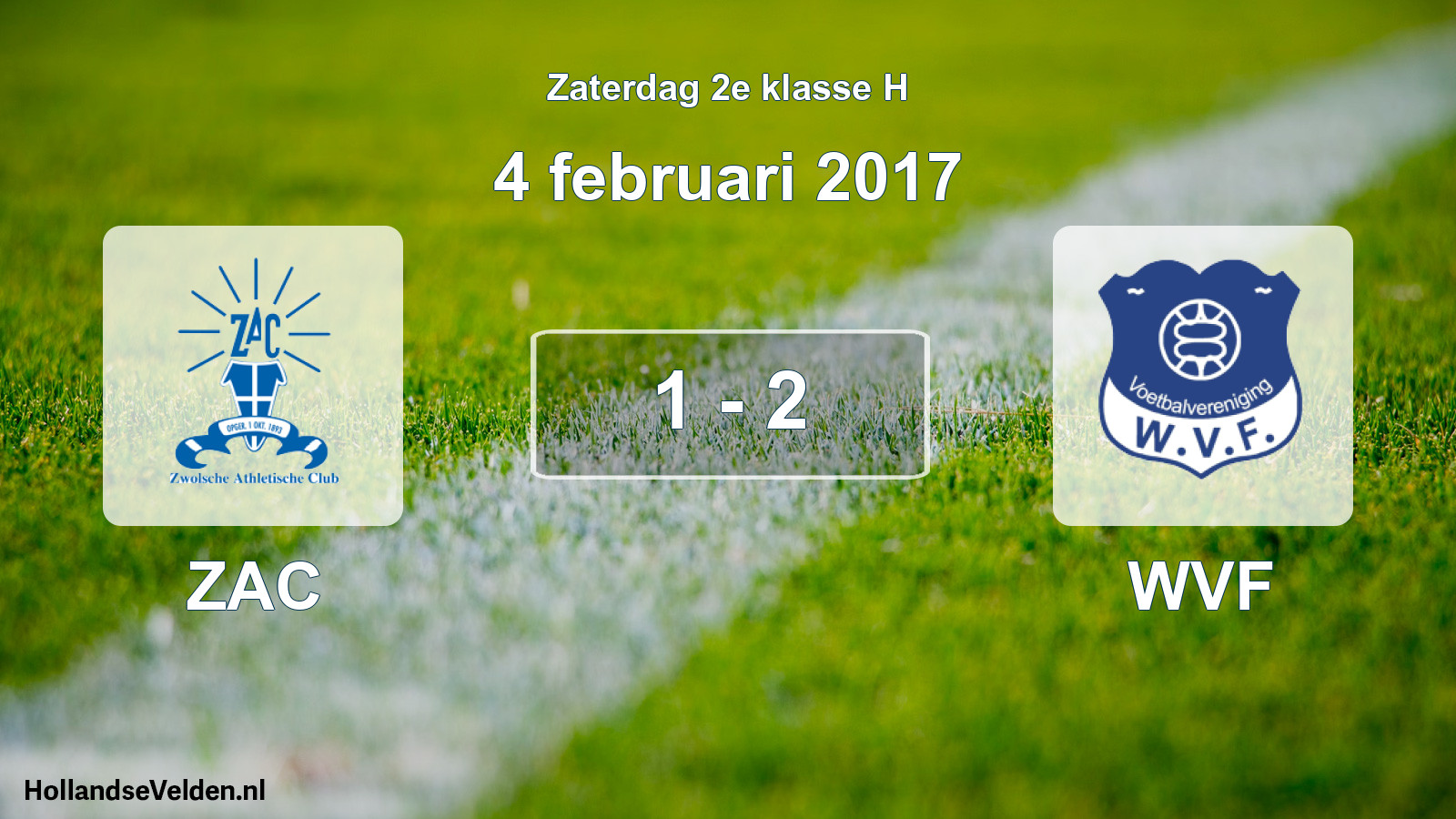 Total number of matches played: ZAC - WVF 1 - 2 (4 February 2017)