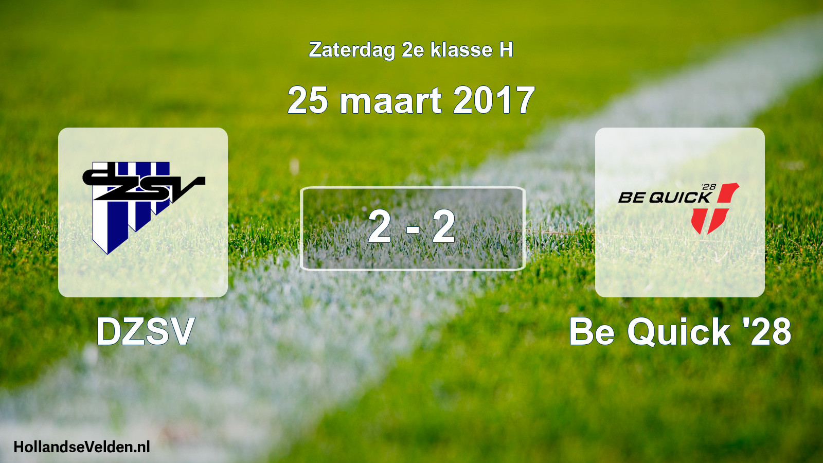 Total number of matches played: DZSV - Be Quick '28 2 - 2 (25 March 2017)