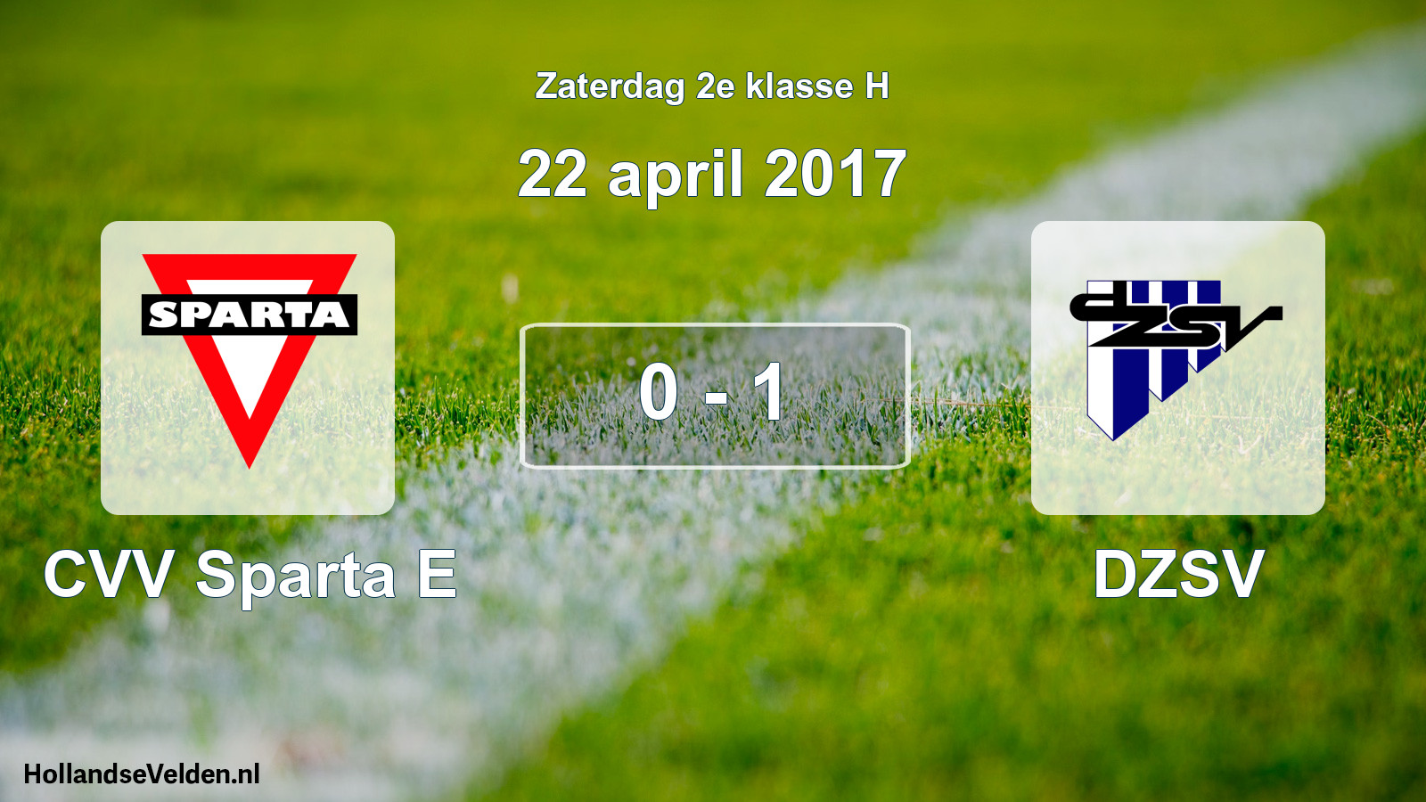 Total number of matches played: CVV Sparta E - DZSV 0 - 1 (22 April 2017)