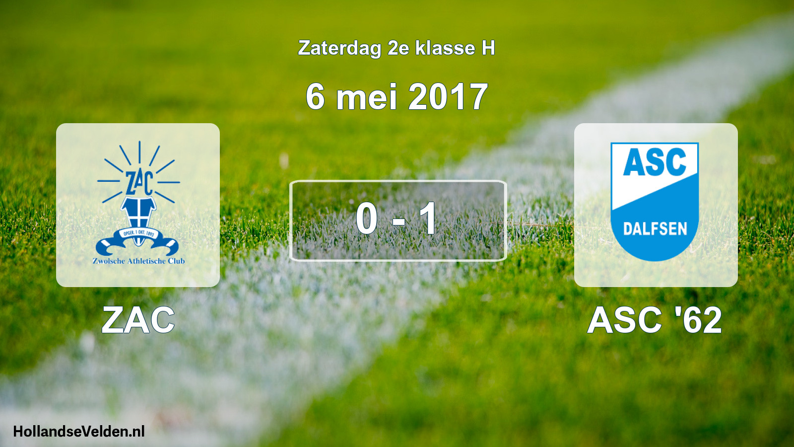 Total number of matches played: ZAC - ASC '62 0 - 1 (6 May 2017)