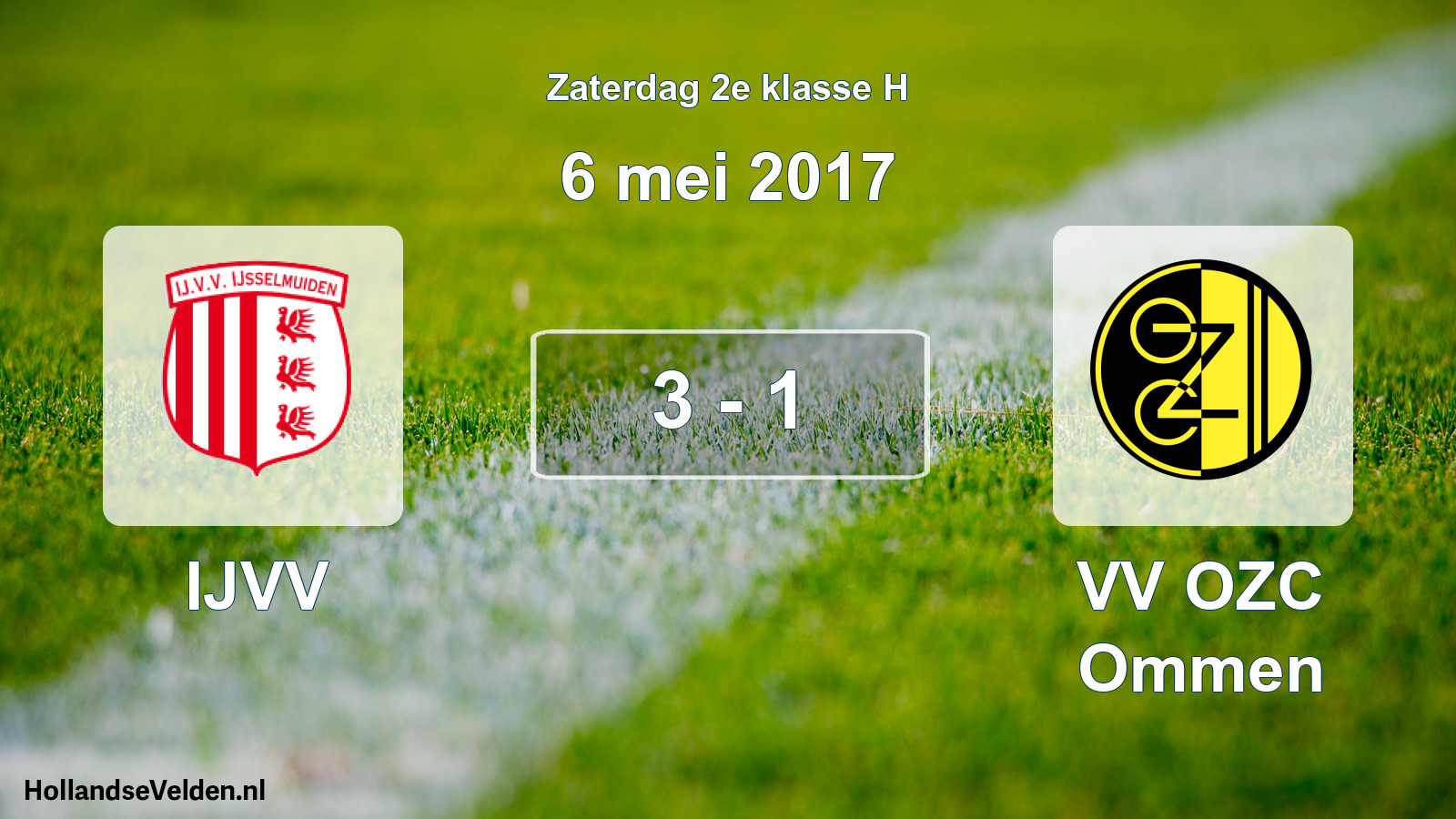 Total number of matches played: IJVV - VV OZC Ommen 3 - 1 (6 May 2017)