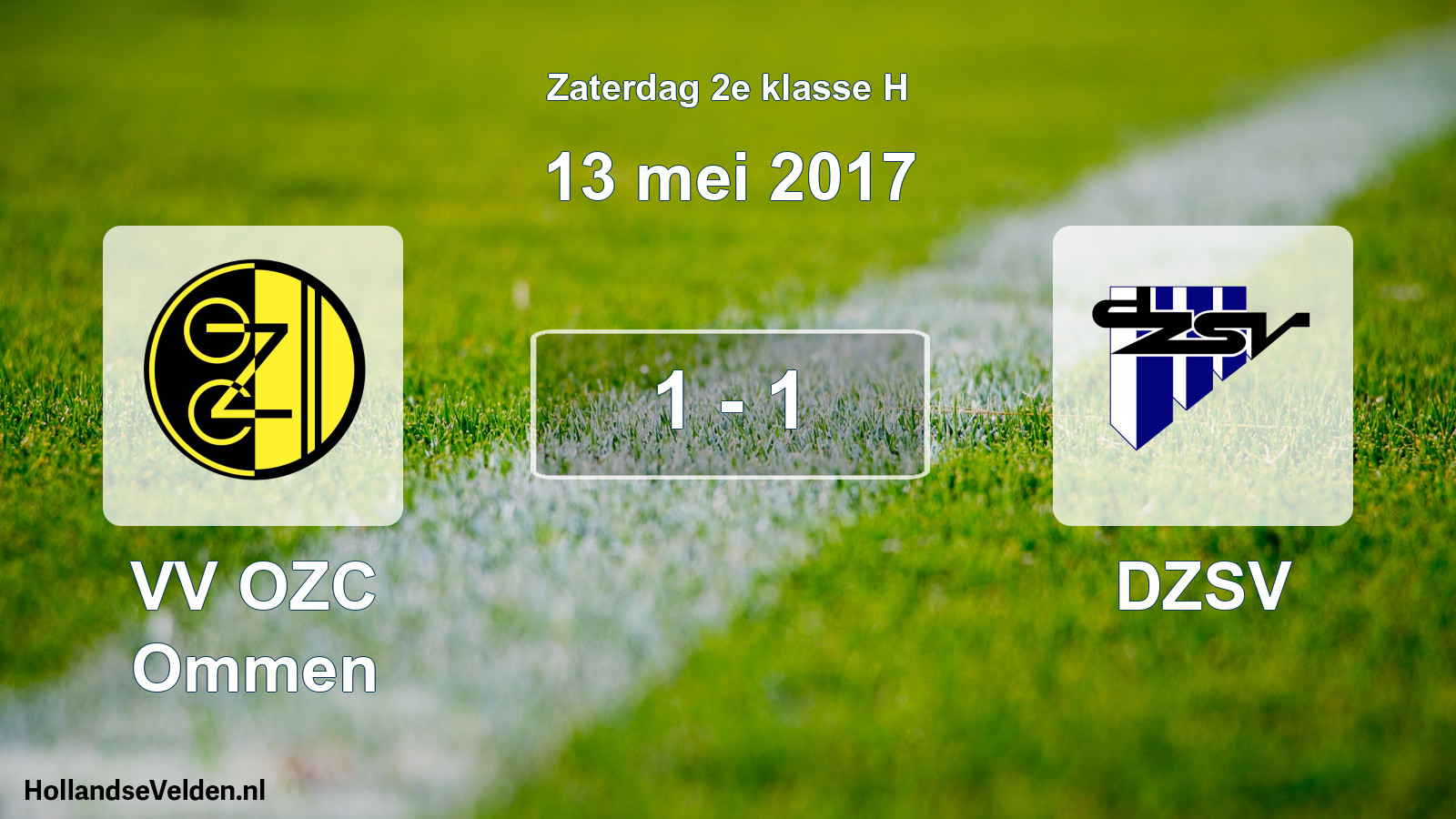 Total number of matches played: VV OZC Ommen - DZSV 1 - 1 (13 May 2017)