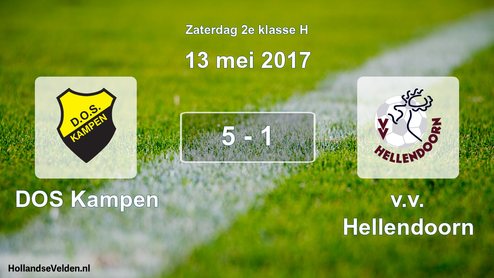 Total number of matches played: DOS Kampen - v.v. Hellendoorn 5 - 1 (13 May 2017)