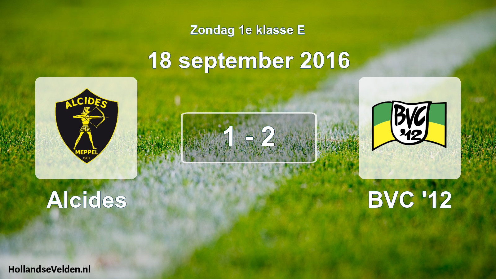 Total number of matches played: Alcides - BVC '12 1 - 2 (18 September 2016)