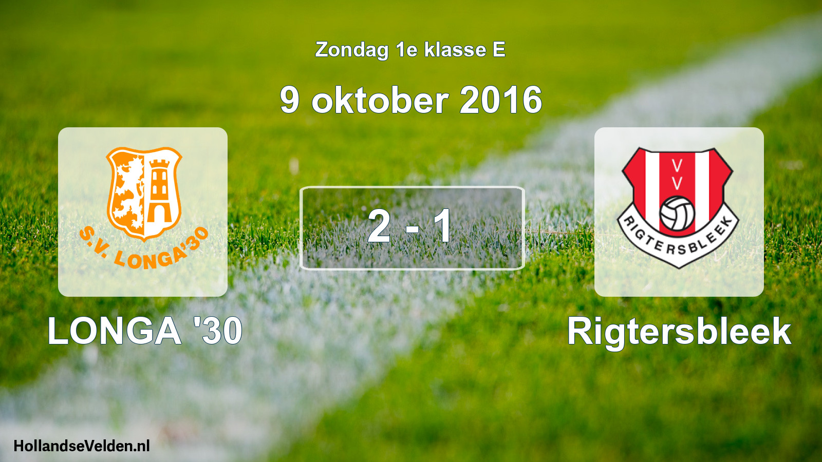Total number of matches played: LONGA '30 - Rigtersbleek 2 - 1 (9 October 2016)