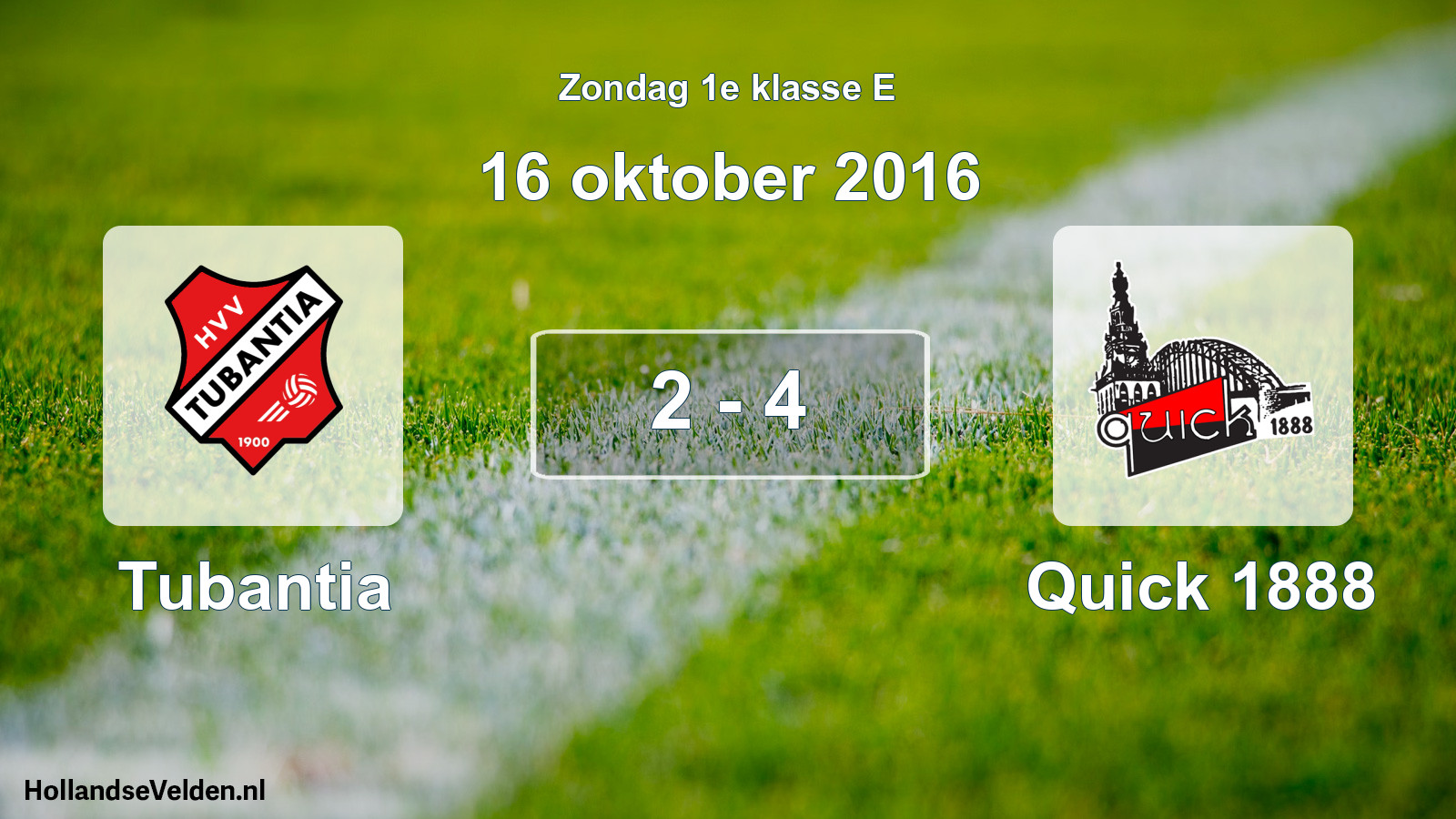 Total number of matches played: Tubantia - Quick 1888 2 - 4 (16 October 2016)