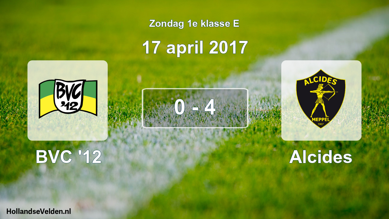 Total number of matches played: BVC '12 - Alcides 0 - 4 (17 April 2017)