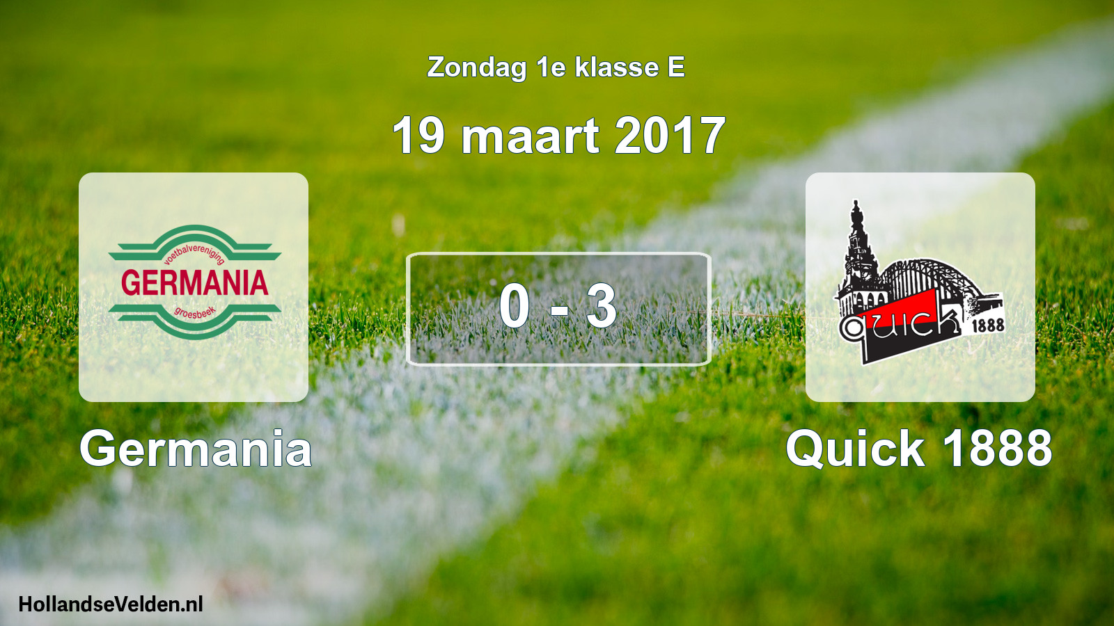 Total number of matches played: Germania - Quick 1888 0 - 3 (19 March 2017)
