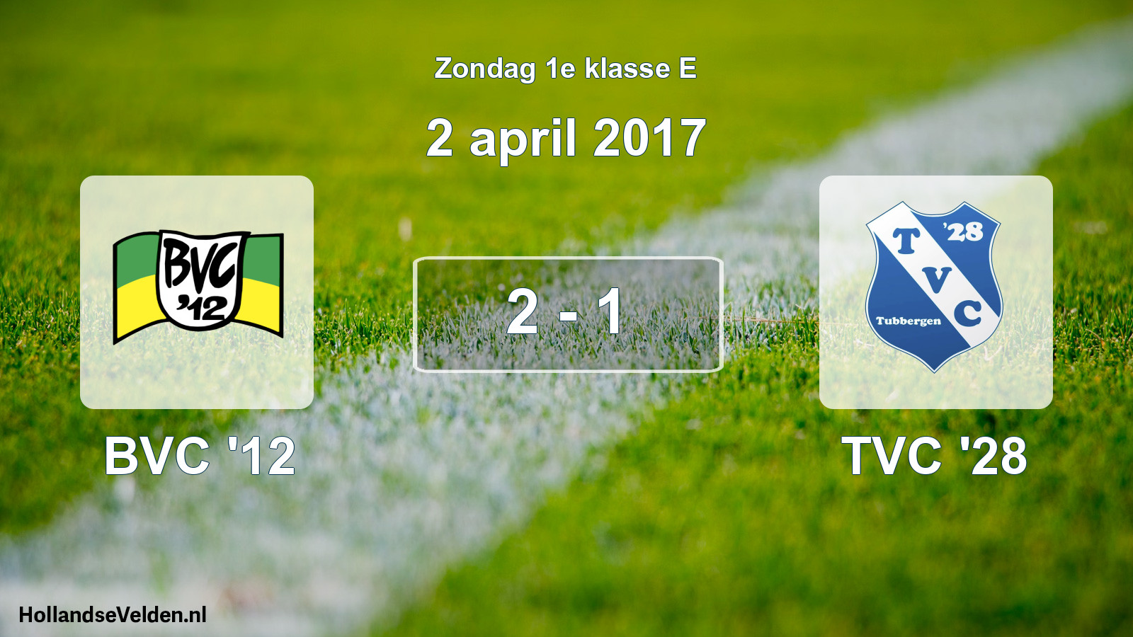Total number of matches played: BVC '12 - TVC '28 2 - 1 (2 April 2017)