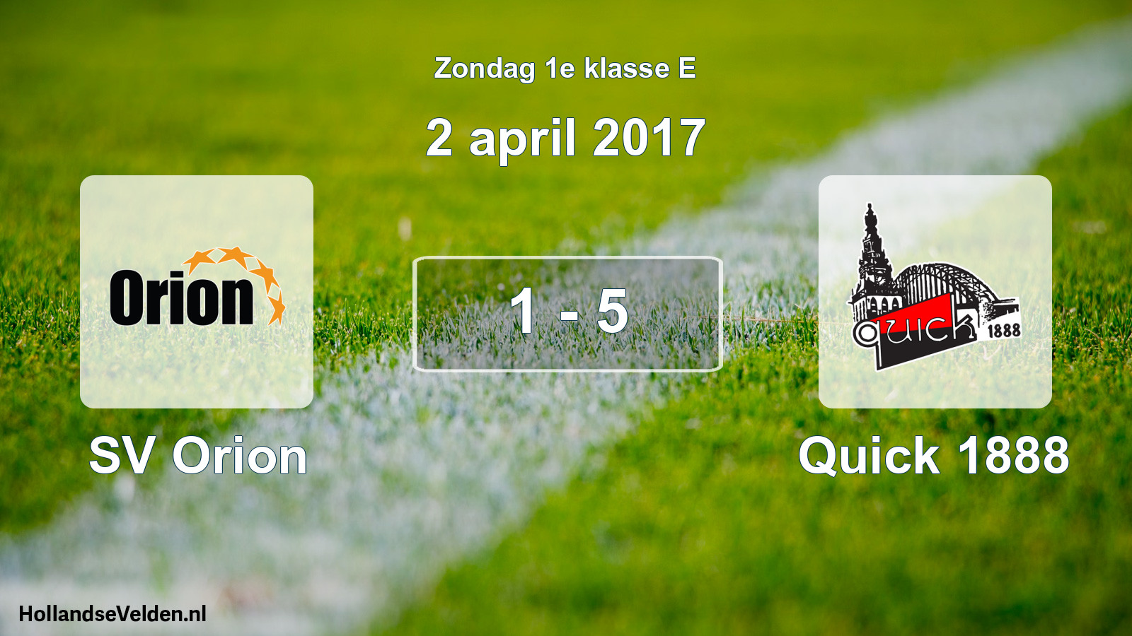 Total number of matches played: SV Orion - Quick 1888 1 - 5 (2 April 2017)