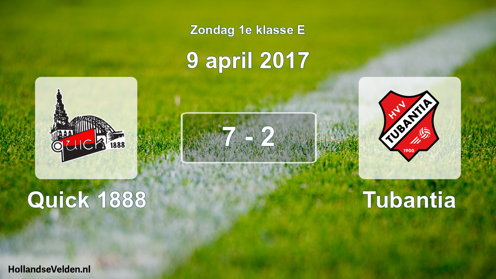 Total number of matches played: Quick 1888 - Tubantia 7 - 2 (9 April 2017)