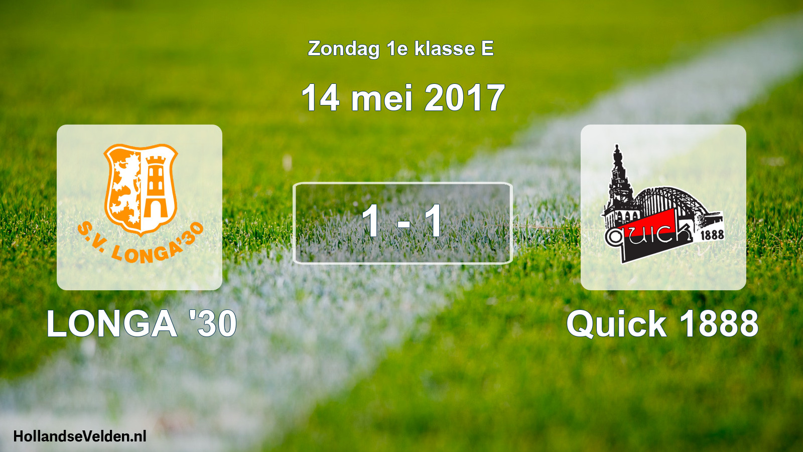 Total number of matches played: LONGA '30 - Quick 1888 1 - 1 (14 May 2017)
