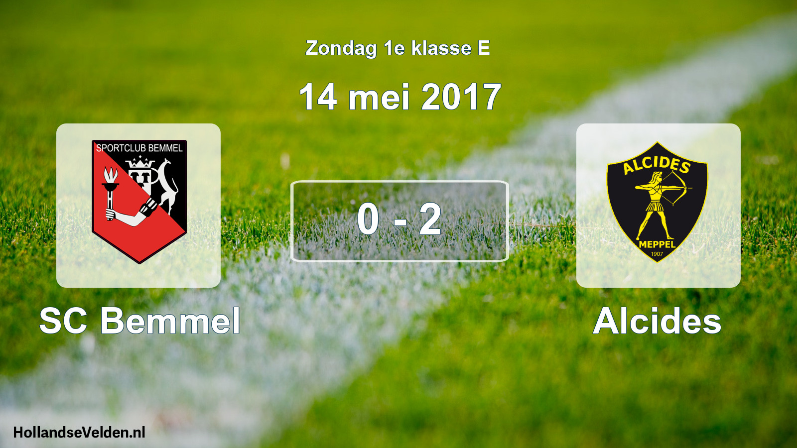Total number of matches played: SC Bemmel - Alcides 0 - 2 (14 May 2017)