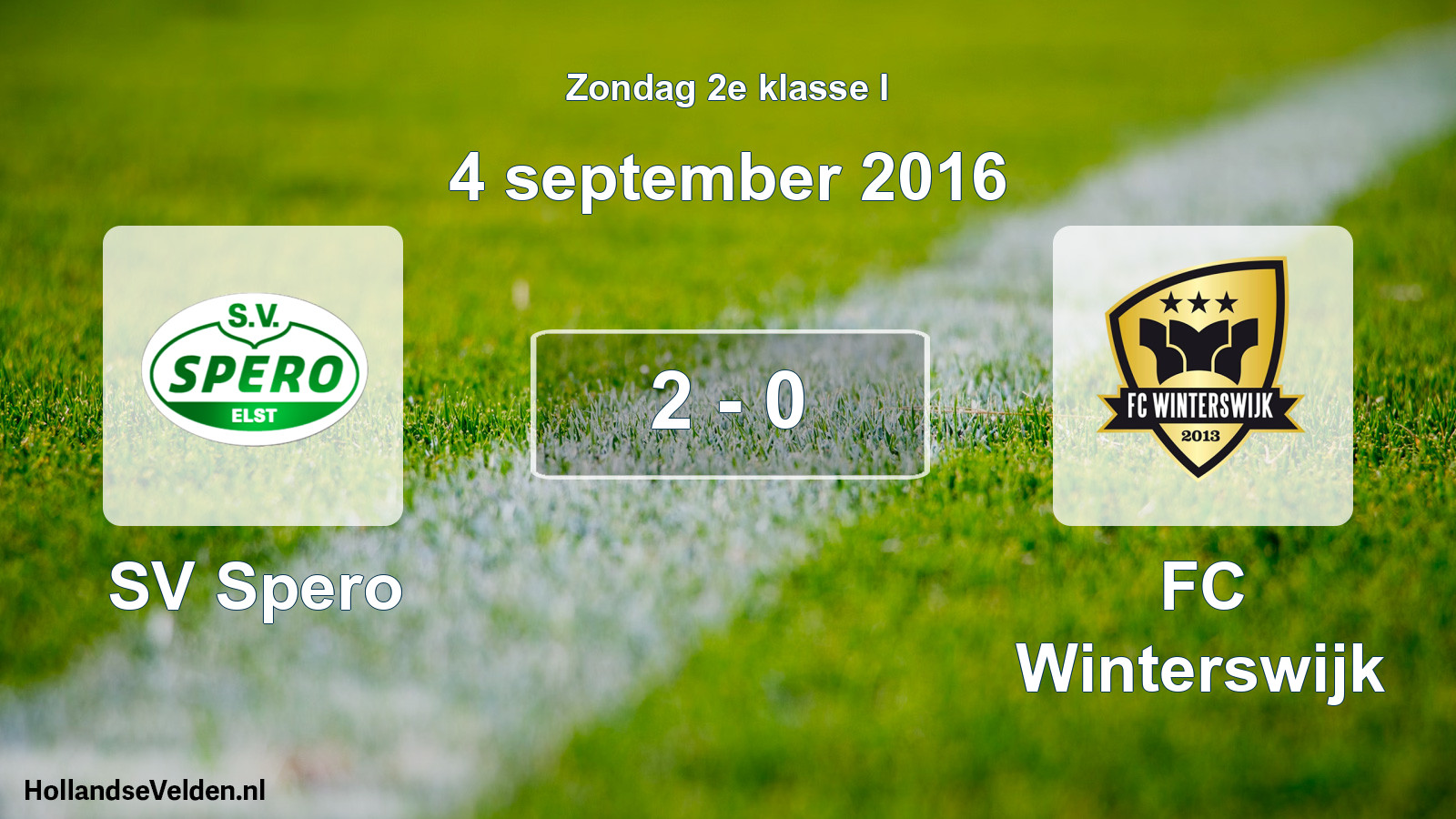 Total number of matches played: SV Spero - FC Winterswijk 2 - 0 (4 September 2016)