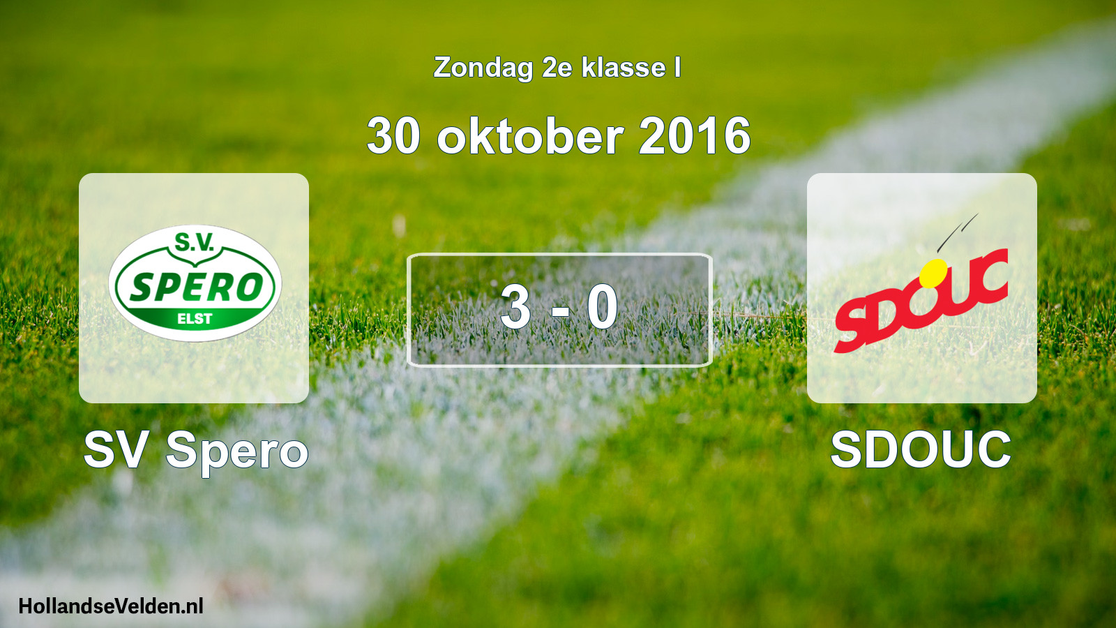 Total number of matches played: SV Spero - SDOUC 3 - 0 (30 October 2016)