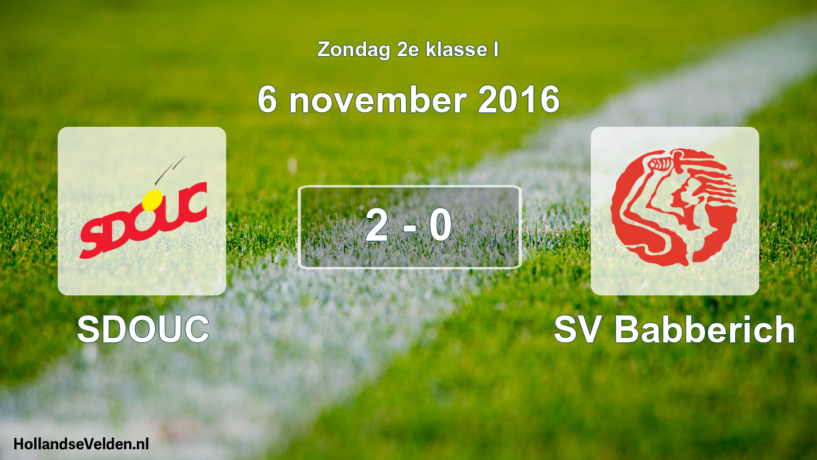 Total number of matches played: SDOUC - SV Babberich 2 - 0 (6 November 2016)