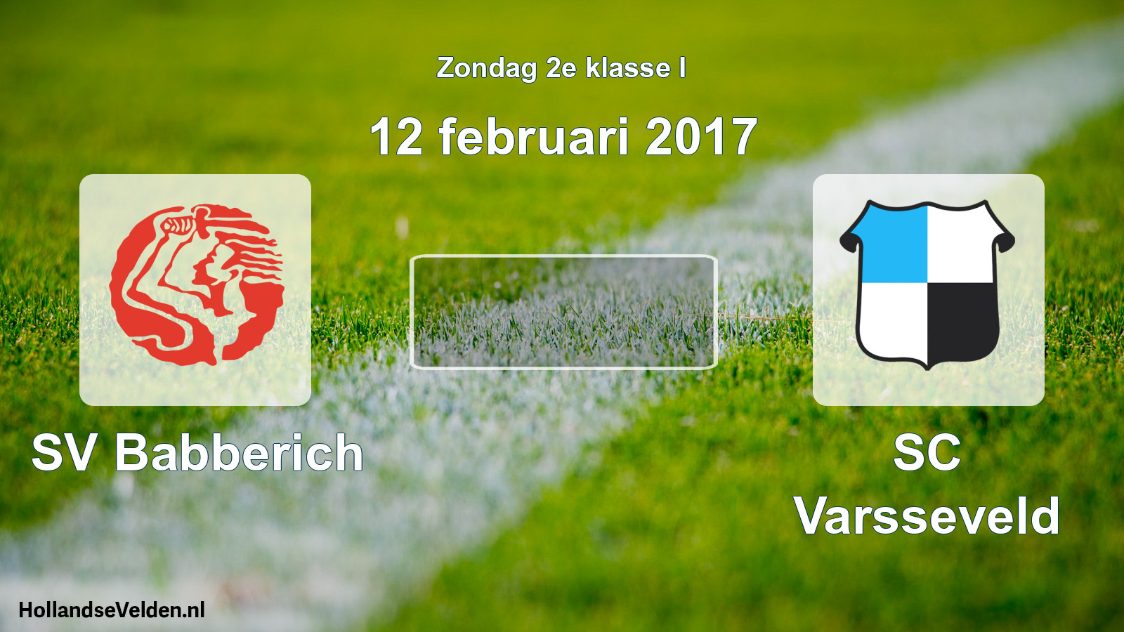 Geplande wedstrijd: SV Babberich - SC Varsseveld (12 februari 2017)