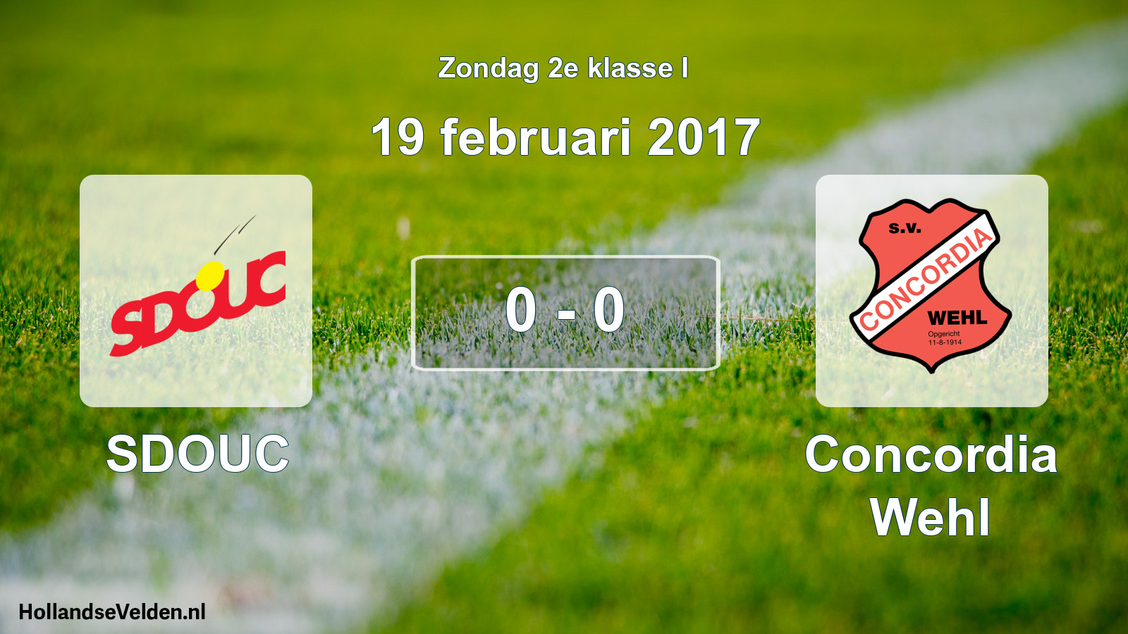 Total number of matches played: SDOUC - Concordia Wehl 0 - 0 (19 February 2017)