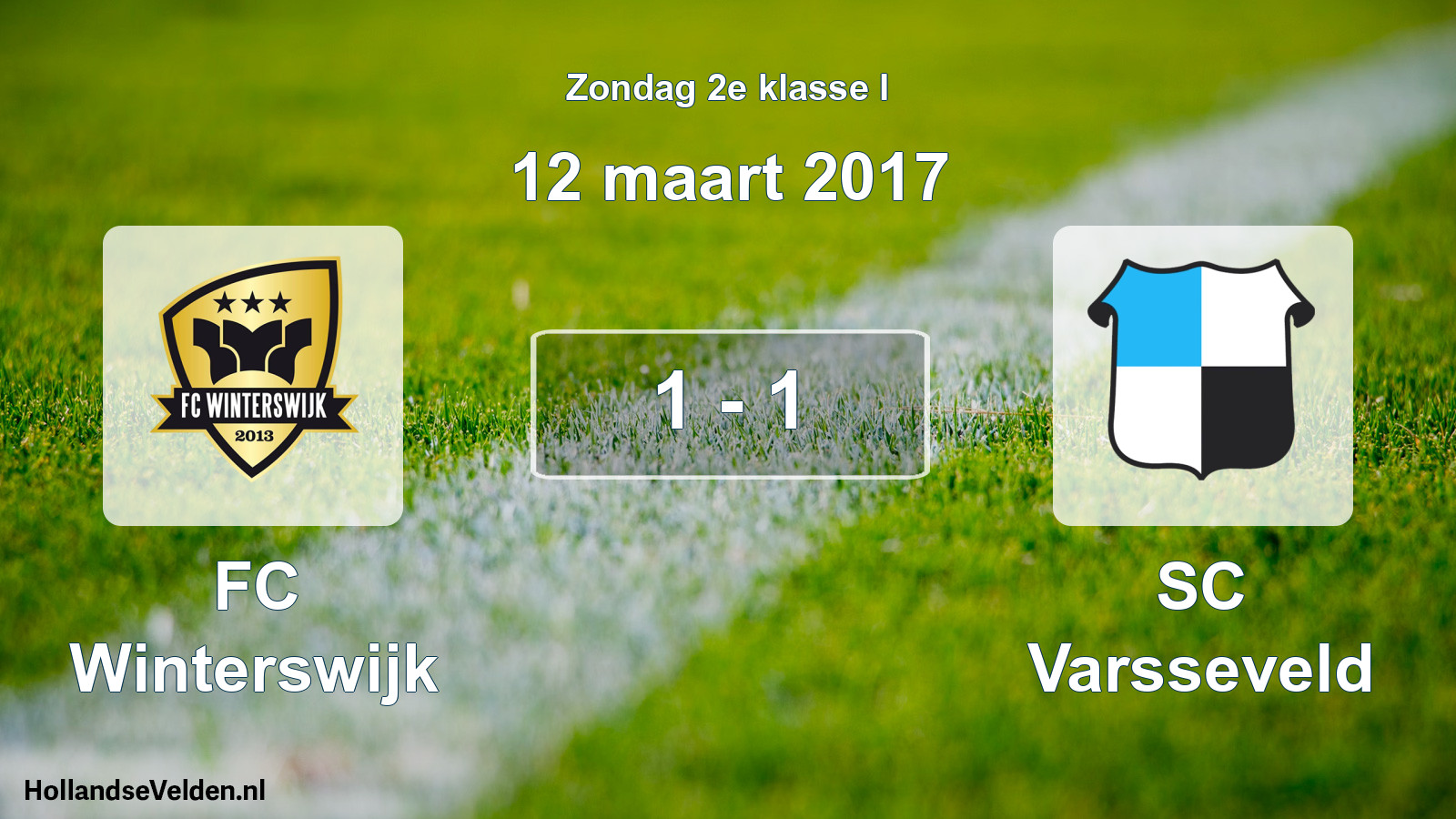 Total number of matches played: FC Winterswijk - SC Varsseveld 1 - 1 (12 March 2017)