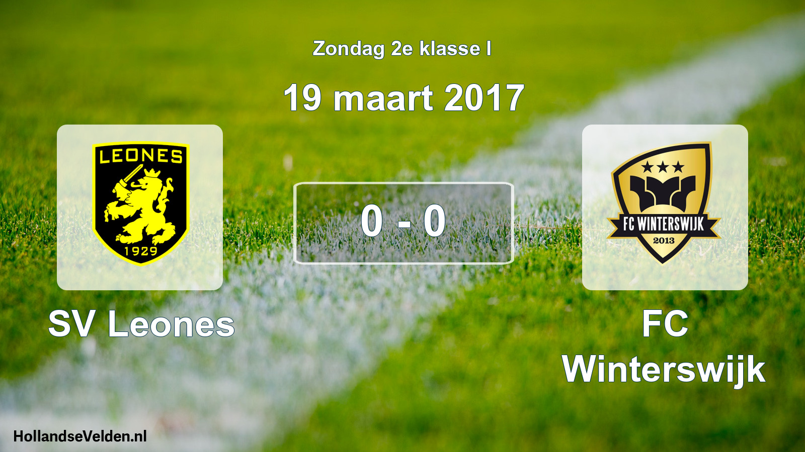 Total number of matches played: SV Leones - FC Winterswijk 0 - 0 (19 March 2017)