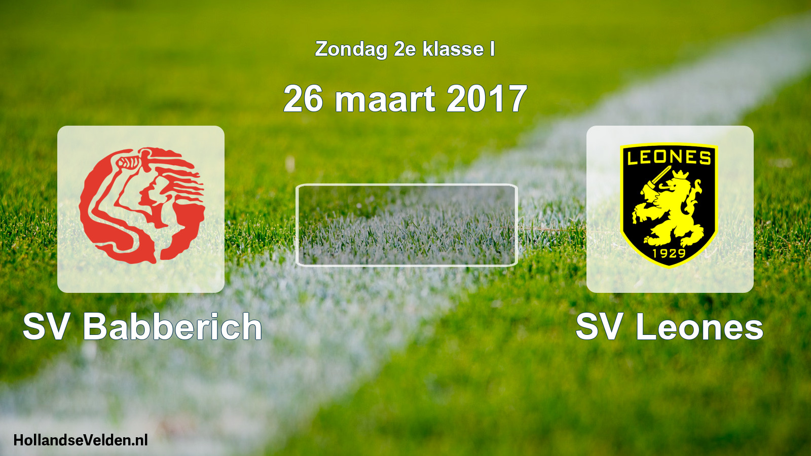 Scheduled Match: SV Babberich - SV Leones (26 March 2017)