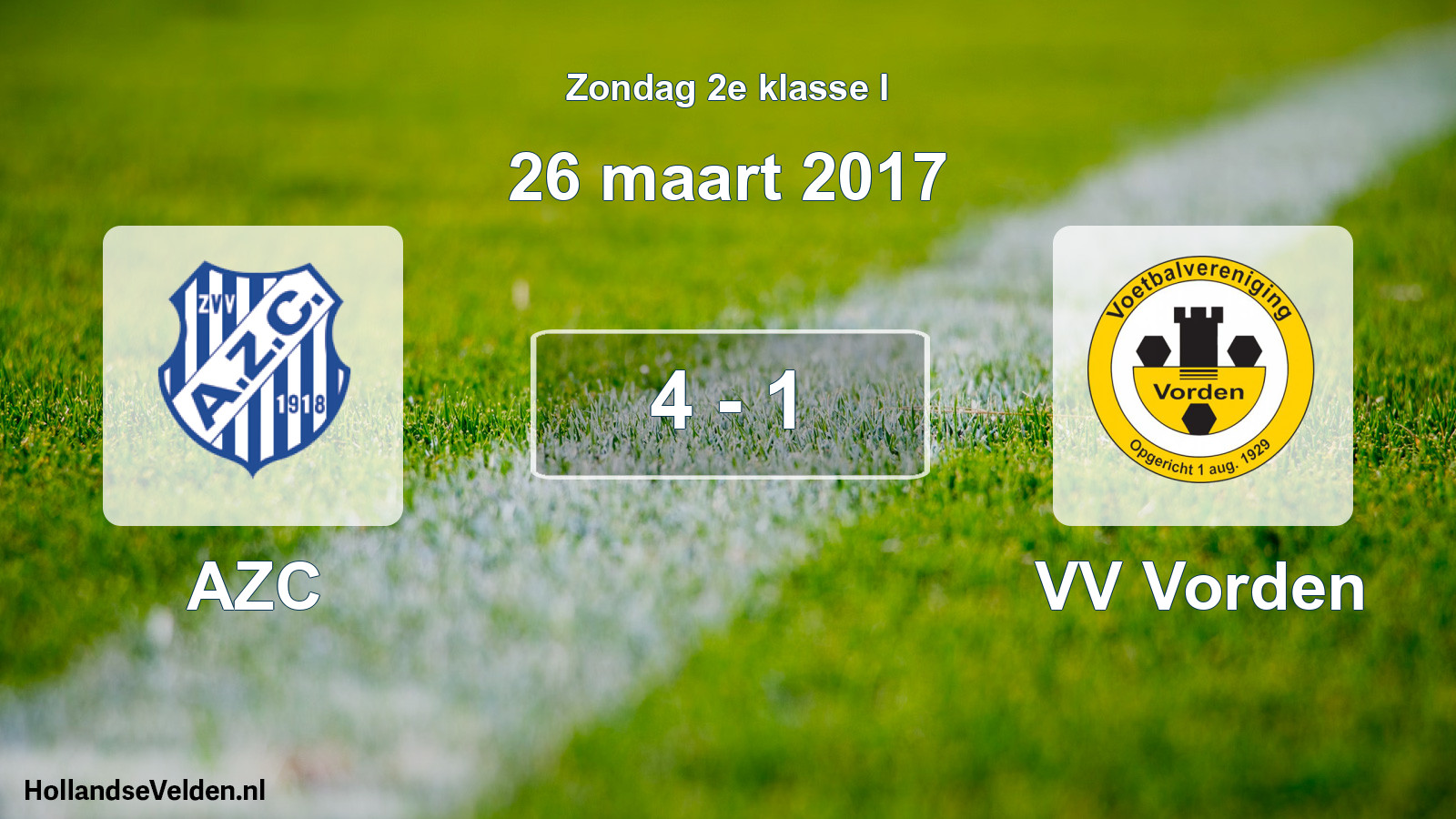Total number of matches played: AZC - VV Vorden 4 - 1 (26 March 2017)
