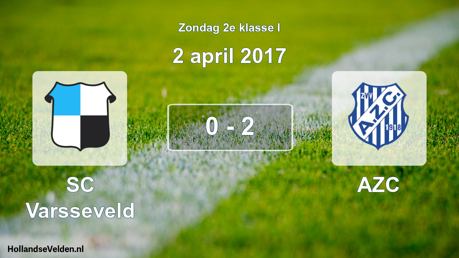 Total number of matches played: SC Varsseveld - AZC 0 - 2 (2 April 2017)