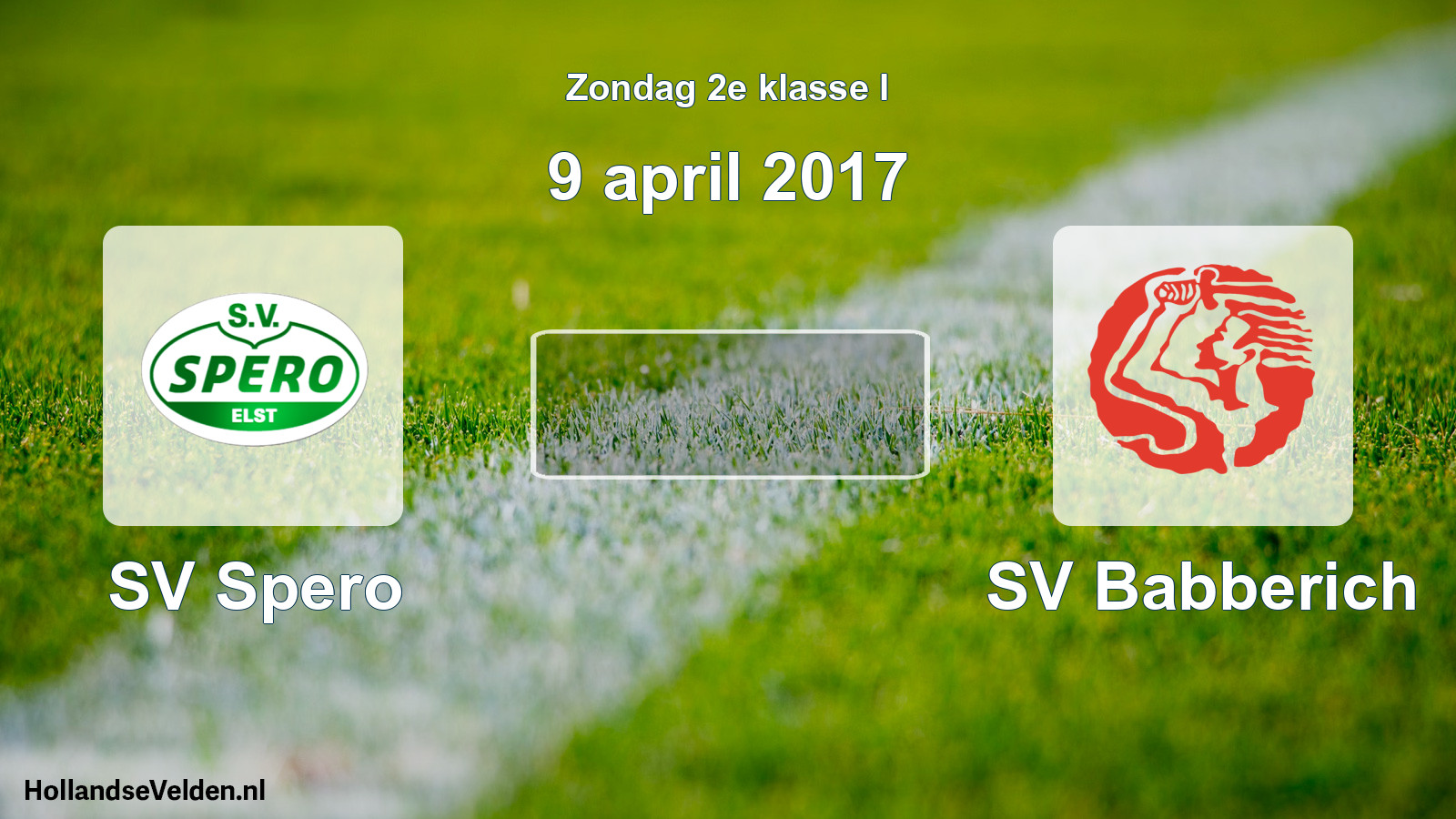 Scheduled Match: SV Spero - SV Babberich (9 April 2017)