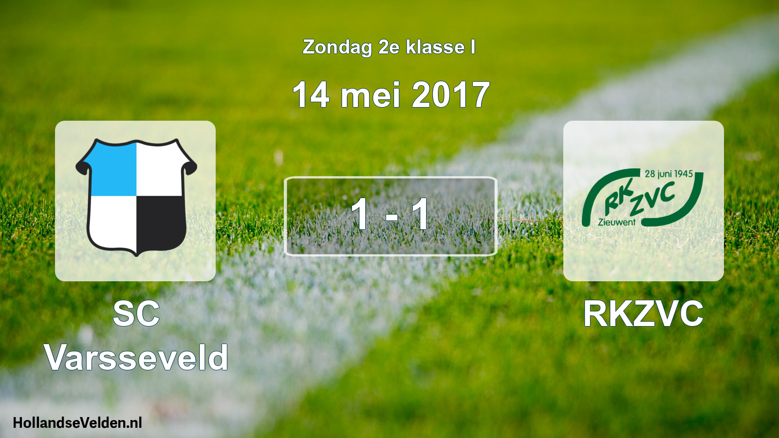 Total number of matches played: SC Varsseveld - RKZVC 1 - 1 (14 May 2017)