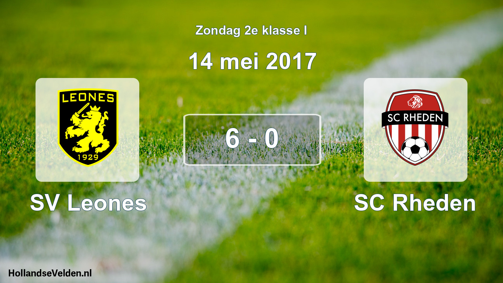 Total number of matches played: SV Leones - SC Rheden 6 - 0 (14 May 2017)
