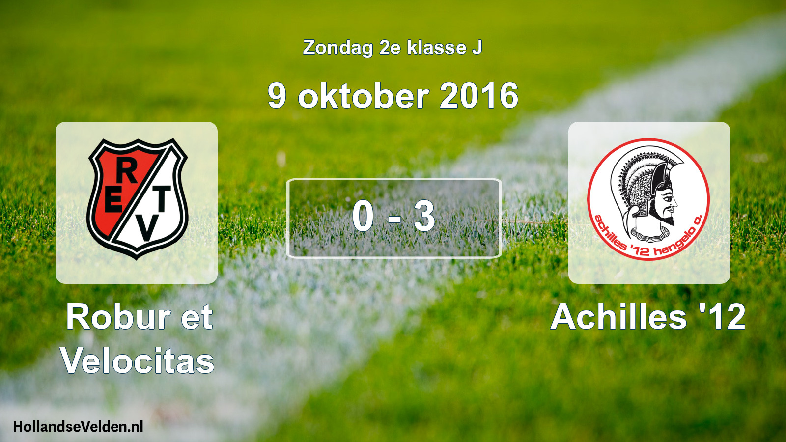 Total number of matches played: Robur et Velocitas - Achilles '12 0 - 3 (9 October 2016)