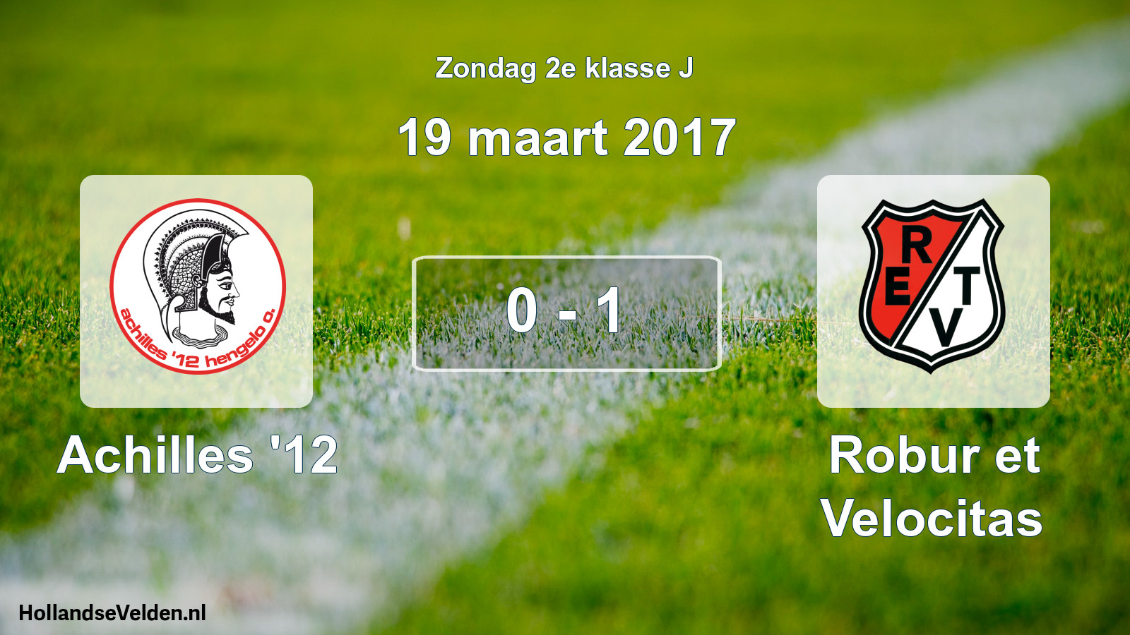 Total number of matches played: Achilles '12 - Robur et Velocitas 0 - 1 (19 March 2017)
