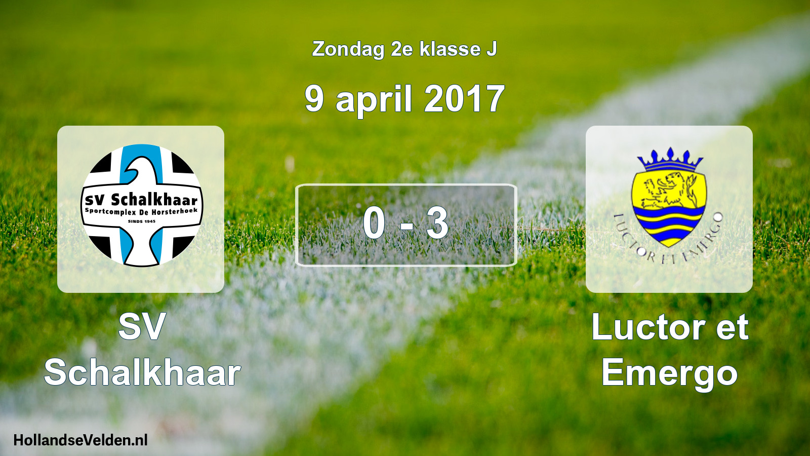 Total number of matches played: SV Schalkhaar - Luctor et Emergo 0 - 3 (9 April 2017)