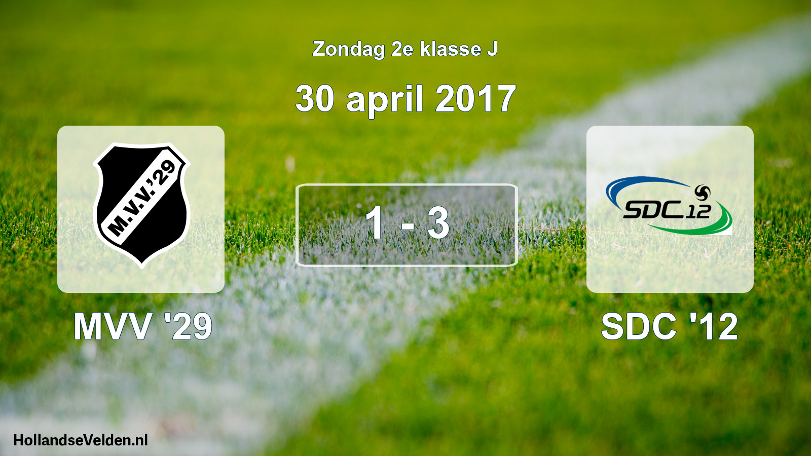 Total number of matches played: MVV '29 - SDC '12 1 - 3 (30 April 2017)