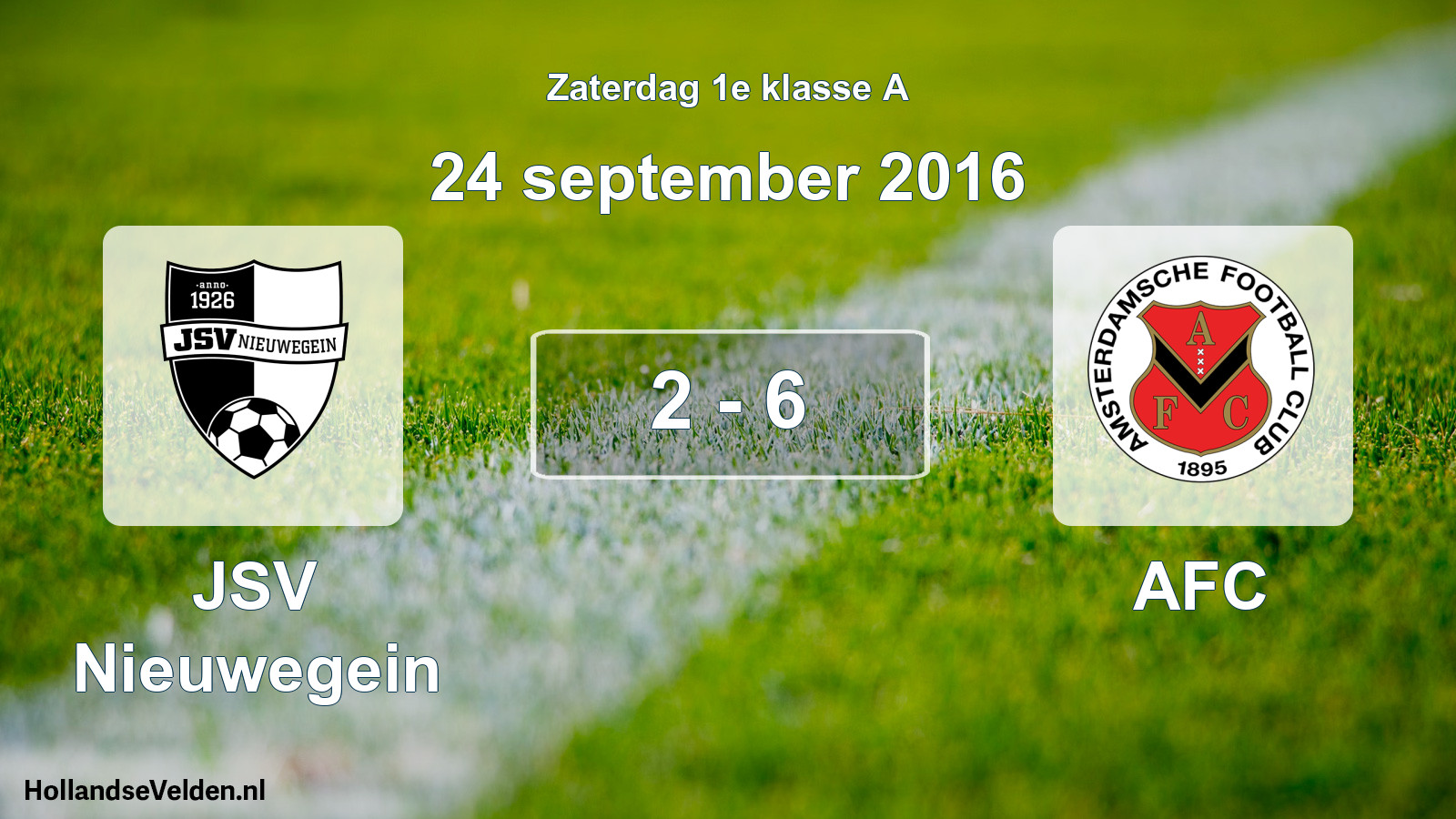 Total number of matches played: JSV Nieuwegein - AFC 2 - 6 (24 September 2016)