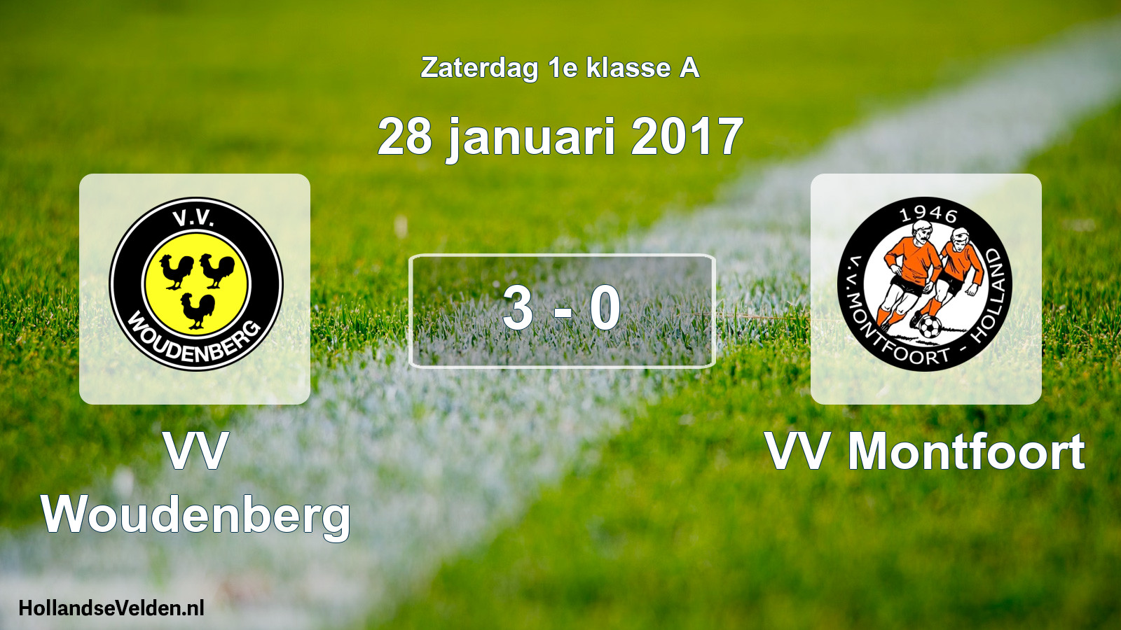Total number of matches played: VV Woudenberg - VV Montfoort 3 - 0 (28 January 2017)