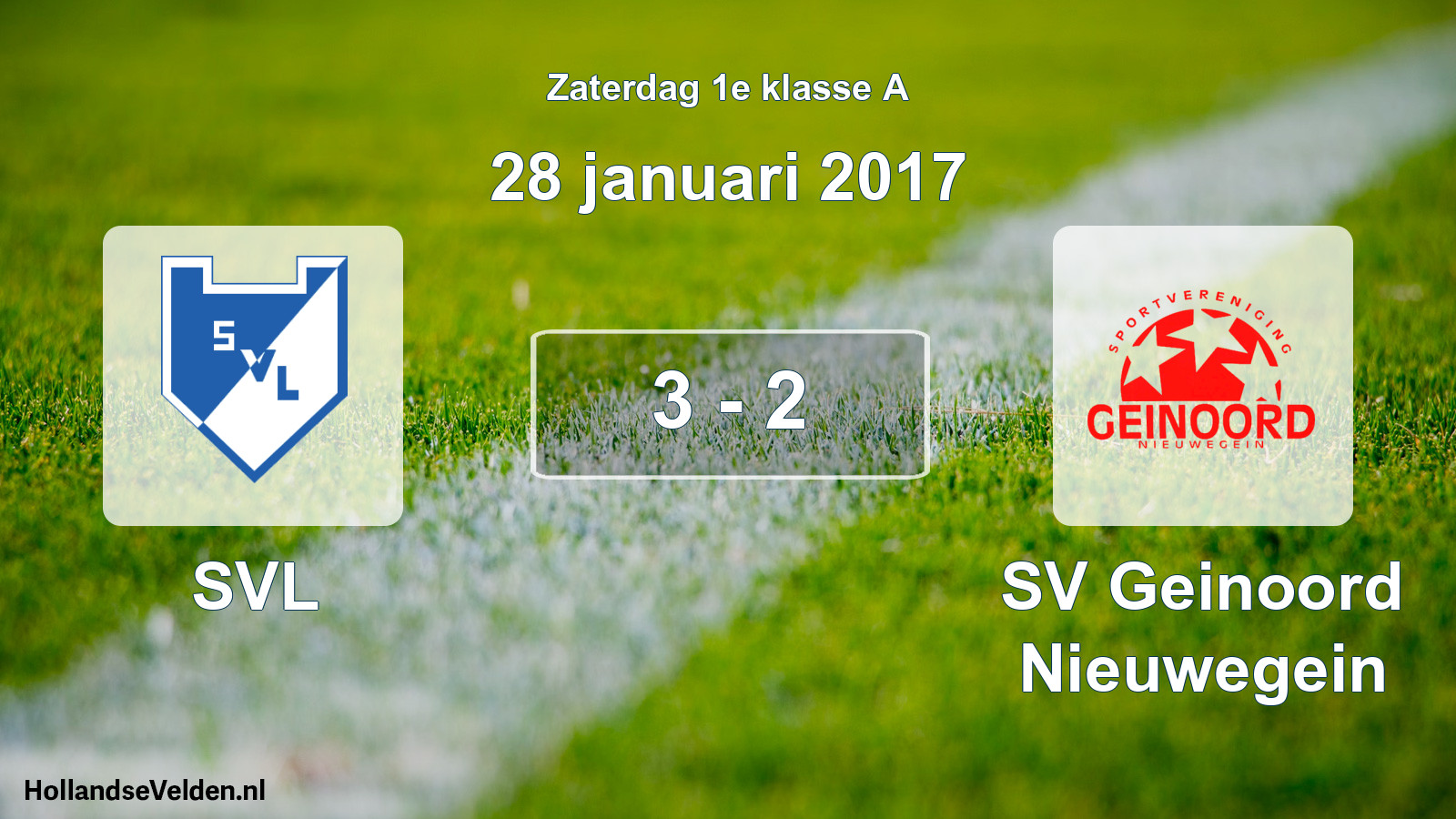 Total number of matches played: SVL - SV Geinoord Nieuwegein 3 - 2 (28 January 2017)