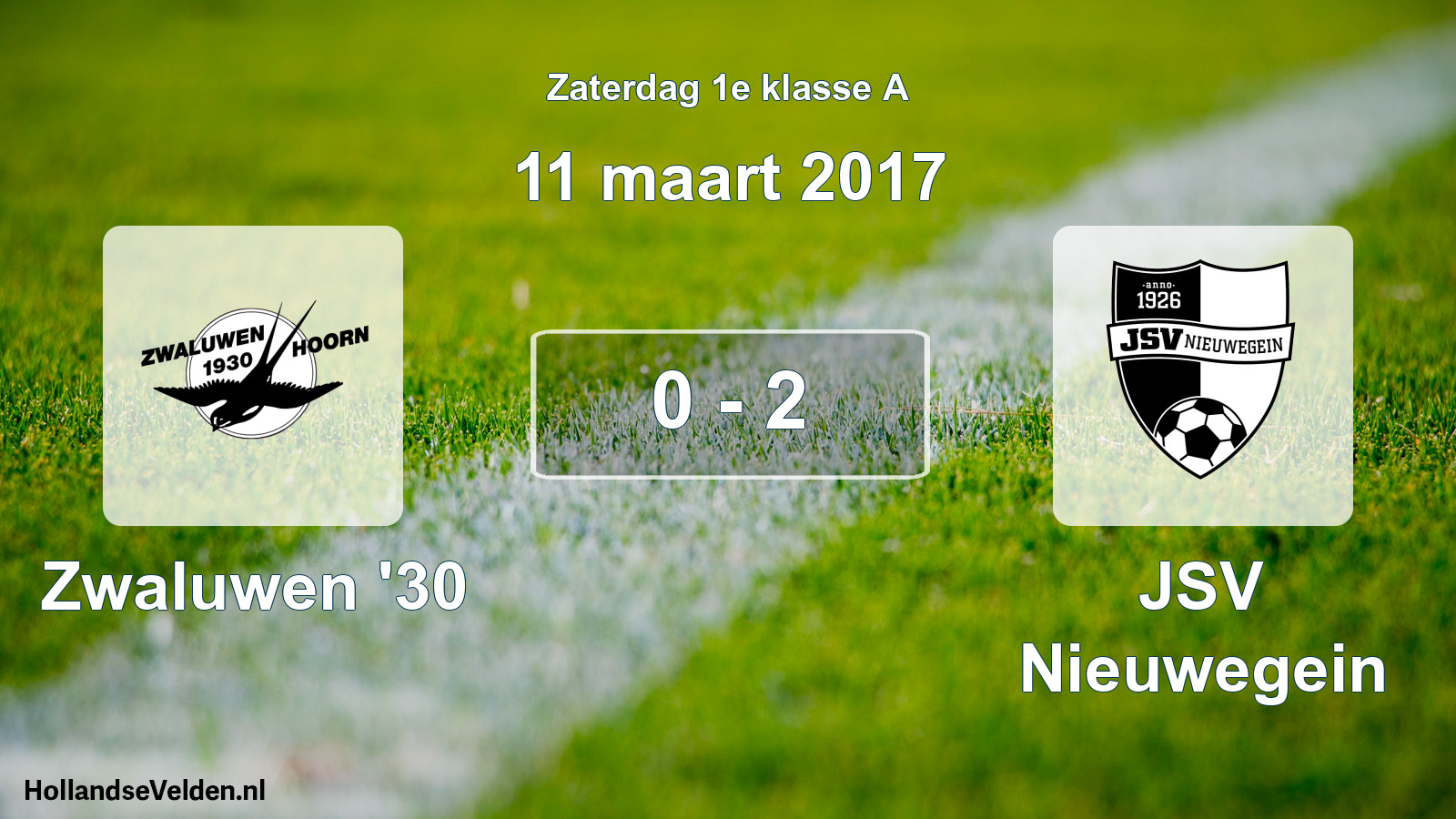 Total number of matches played: Zwaluwen '30 - JSV Nieuwegein 0 - 2 (11 March 2017)
