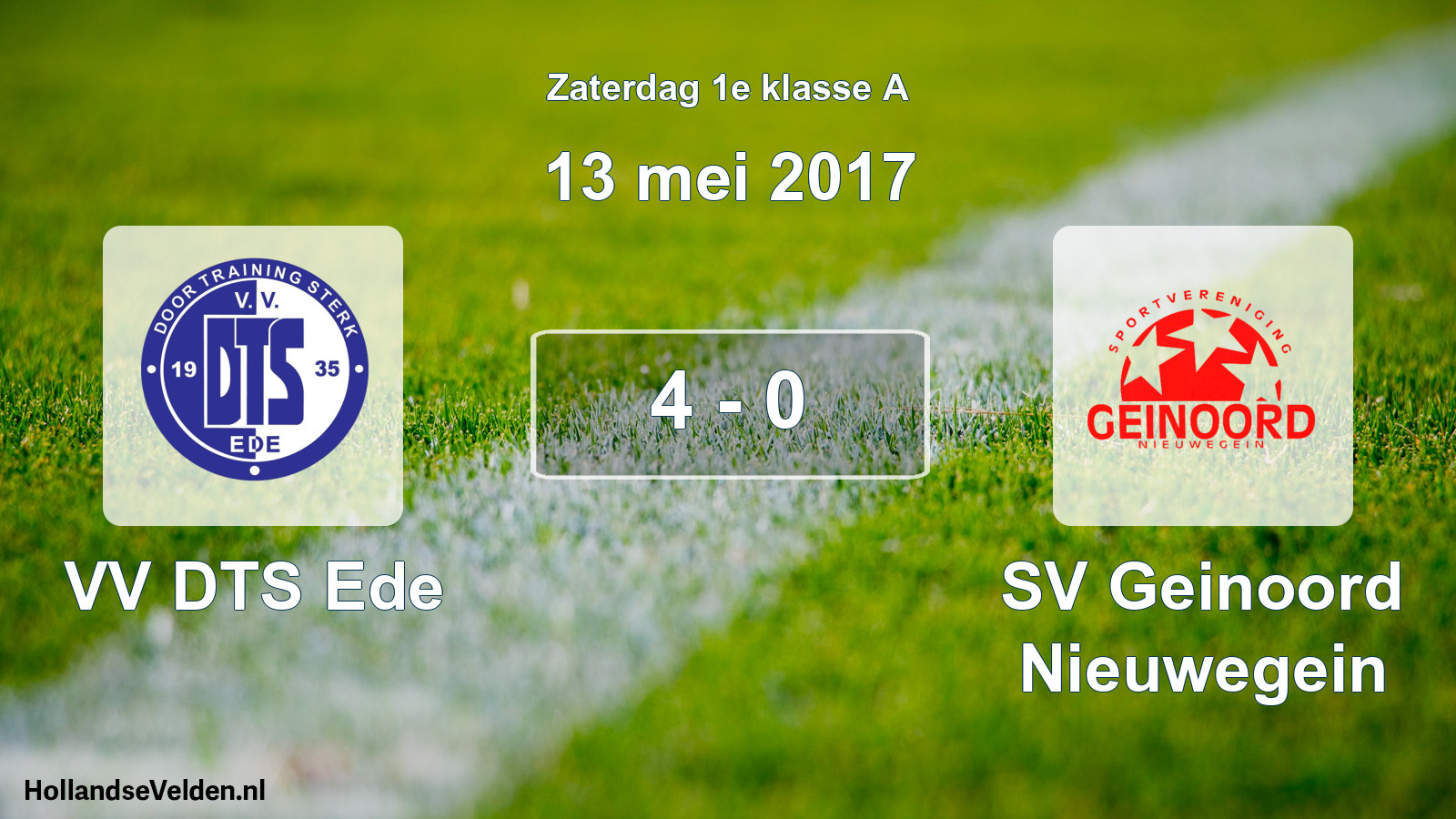 Total number of matches played: VV DTS Ede - SV Geinoord Nieuwegein 4 - 0 (13 May 2017)