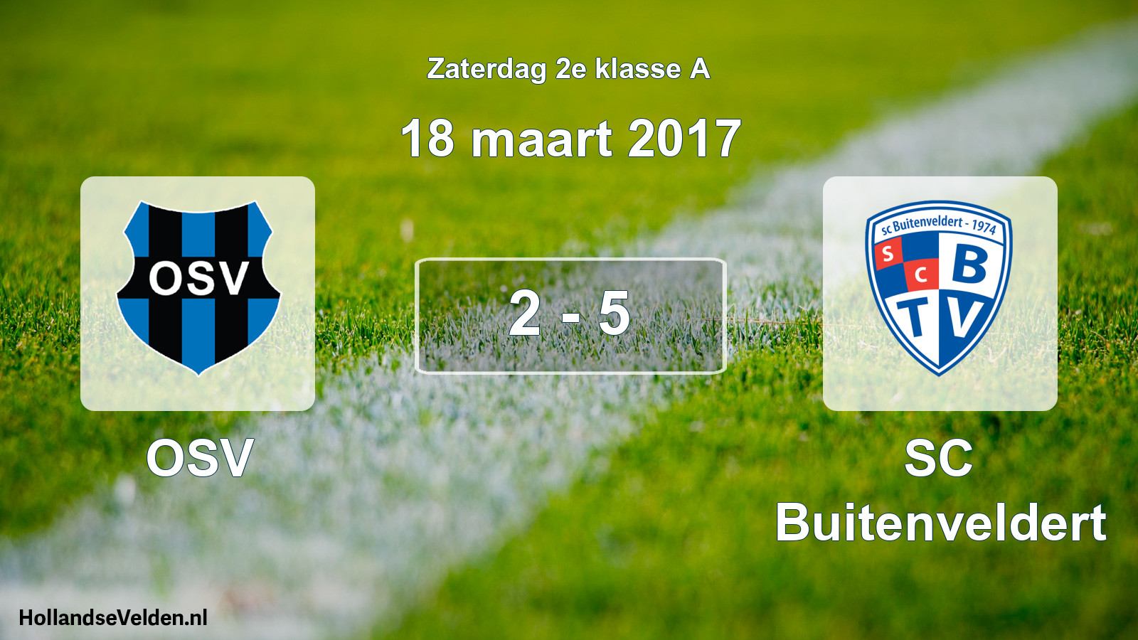 Total number of matches played: OSV - SC Buitenveldert 2 - 5 (18 March 2017)