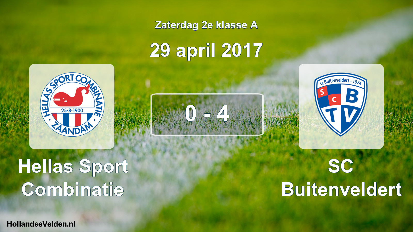 Total number of matches played: Hellas Sport Combinatie - SC Buitenveldert 0 - 4 (29 April 2017)