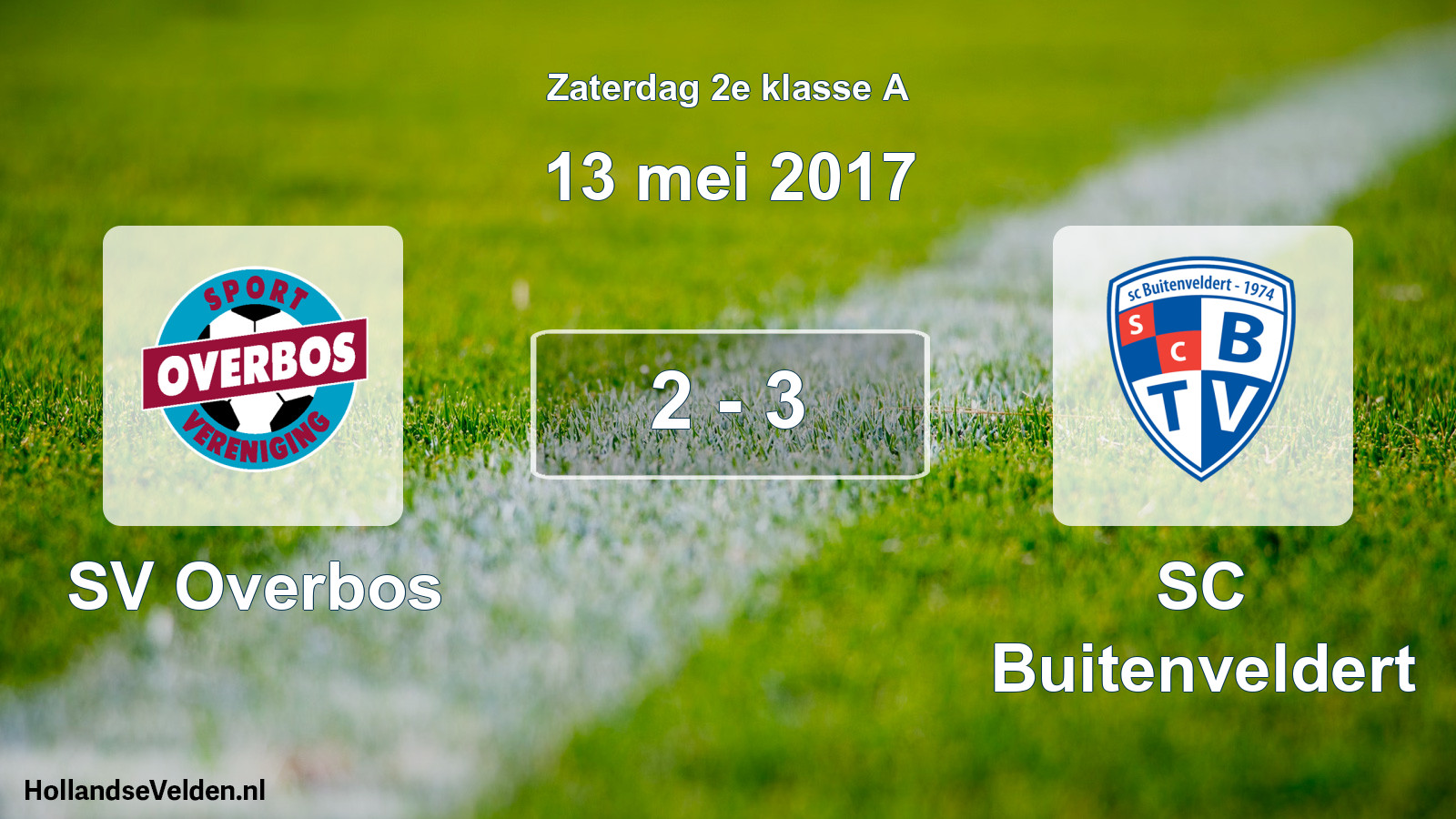Total number of matches played: SV Overbos - SC Buitenveldert 2 - 3 (13 May 2017)