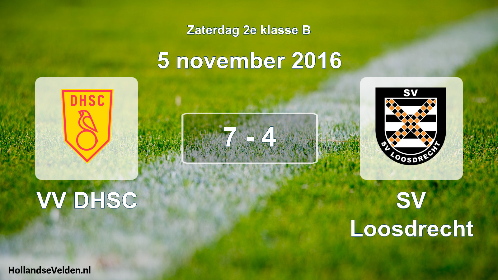 Total number of matches played: VV DHSC - SV Loosdrecht 7 - 4 (5 November 2016)